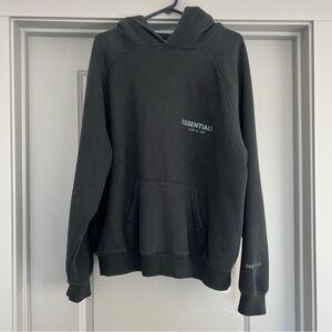 Faded Black Essentials Hoodie